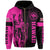 Polynesian Pride Hoodie Hawaii King Polynesian Hoodie Zip up Lawla Style Pink - Polynesian Pride