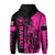 Polynesian Pride Hoodie Hawaii King Polynesian Hoodie Zip up Lawla Style Pink - Polynesian Pride