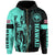 Polynesian Pride Hoodie Hawaii King Polynesian Hoodie Zip up Lawla Style Turquoise - Polynesian Pride