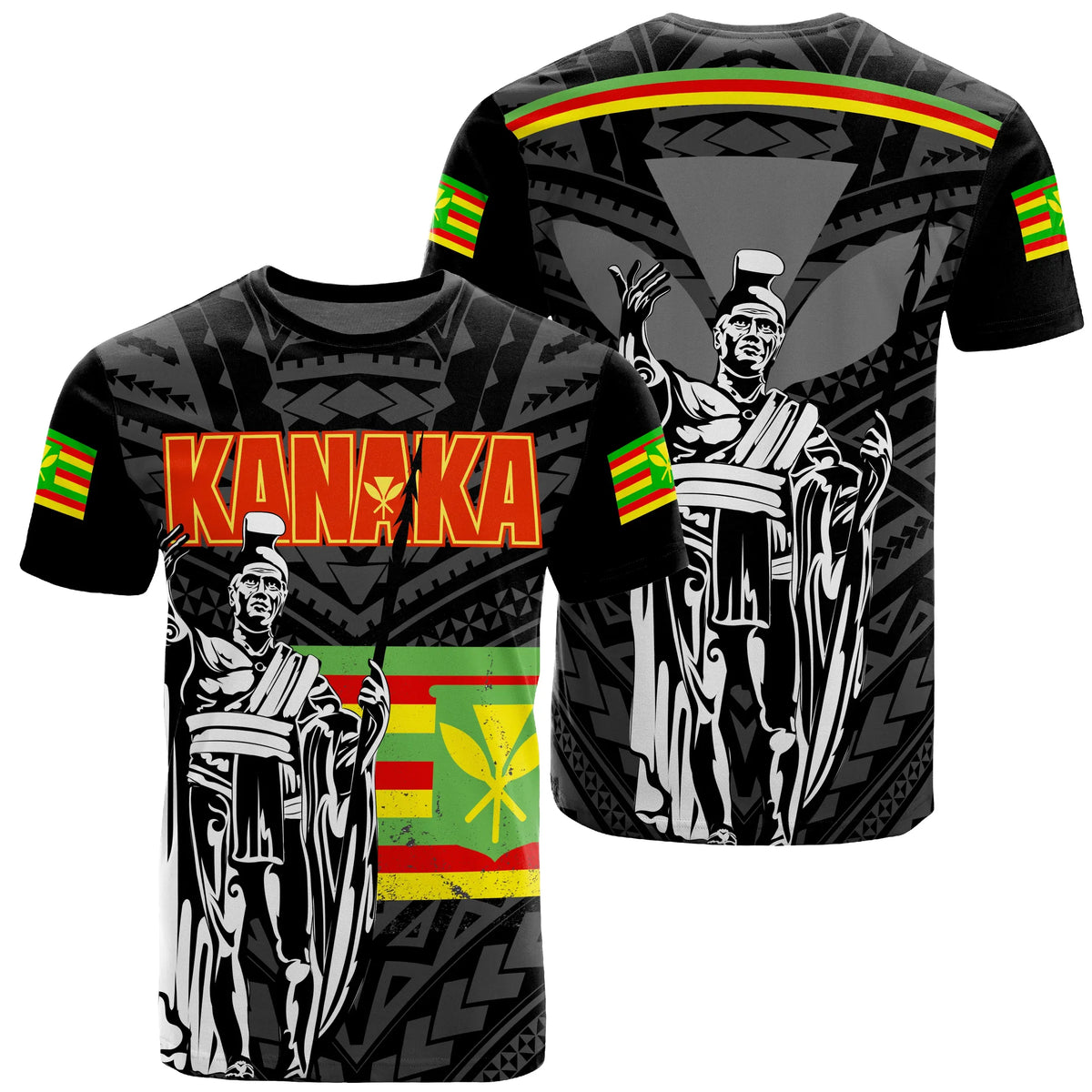 Polynesian Pride Tee Hawaii King Kanaka Poly T Shirt Kid - Polynesian Pride