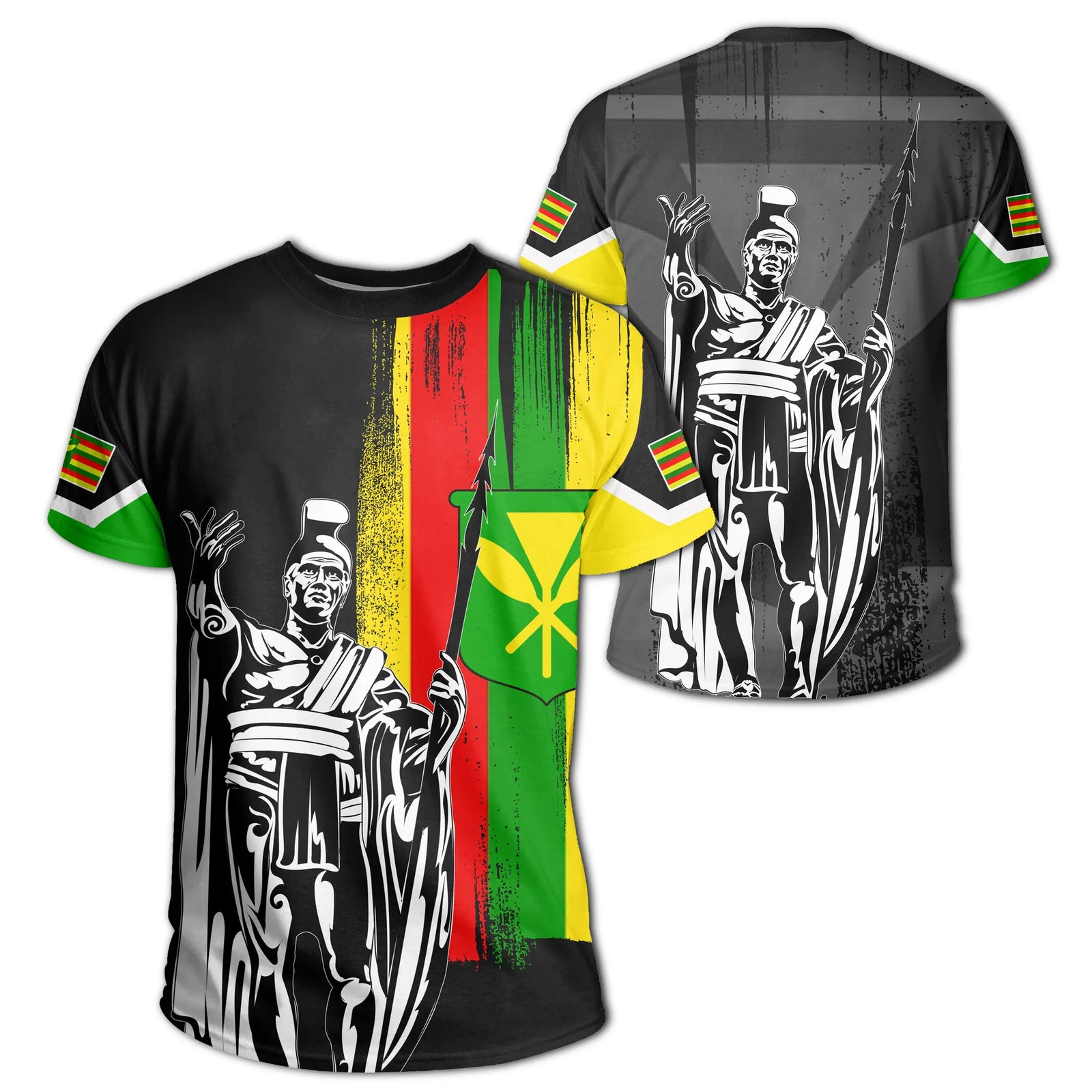 Polynesian Pride Tee Hawaii King KanaKa Maoli Flag T shirt Kid - Polynesian Pride
