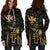 Polynesian Pride Dress - Hawaii King Kanaka Maoli Golden Women's Hoodie Dress - Polynesian Pride