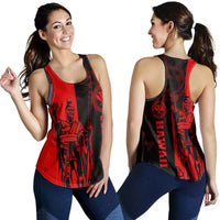 Polynesian Pride Clothing - Hawaii King Polynesian Women's Racerback Tank - Lawla Style Red 5XL - Polynesian Pride