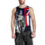 Polynesian Pride Clothing - Hawaii King Flag Polynesian Men's Tank Top - Blue - Polynesian Pride