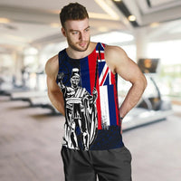Polynesian Pride Clothing - Hawaii King Flag Polynesian Men's Tank Top - Blue - Polynesian Pride