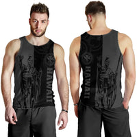 Polynesian Pride Clothing - Hawaii King Polynesian Men's Tank Top - Lawla Style Gray 5XL - Polynesian Pride
