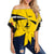 Polynesian Pride Clothing - NCD PNG Flag Style Women's Off Shoulder Wrap Waist Top Women Yellow - Polynesian Pride