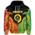 Polynesian Pride Hoodie Vanuatu Hoodie Vanuatu Rising Style Zip Hoodie Unisex Black - Polynesian Pride