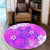 Polynesian Pride Home Set - Pink Polynesian Turtle Round Carpet - Polynesian Pride