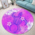 Polynesian Pride Home Set - Pink Polynesian Turtle Round Carpet - Polynesian Pride