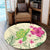 Polynesian Pride Home Set - Cute Turtle Hibiscus Round Carpet - Polynesian Pride