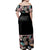 NE Fiji Bula Dress - Tropical Leaves Modern Style Off Shoulder Long Dress - Polynesian Pride