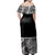 NE Fiji Bula Dress - Tribal Leaves Off Shoulder Long Dress - Polynesian Pride