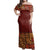 NE Fiji Bula Dress - Tapa Mix Off Shoulder Long Dress - Polynesian Pride