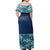 NE Fiji Bula Dress - Palm Tree And Hibiscus Off Shoulder Long Dress - Polynesian Pride