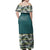 NE Maori Dress - New Zealand Ferns Off Shoulder Long Dress - Polynesian Pride