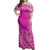 Polynesian Pride Dress - Paisley Hibiscus Off Shoulder Long Dress Long Dress Pink - Polynesian Pride