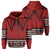 Polynesian Pride Hoodie Tonga Pattern Style Zip Hoodie Unisex Red - Polynesian Pride