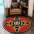 Polynesian Pride Home Set - New Zealand Polynesian Vintage Round Carpet Round Carpet Red - Polynesian Pride