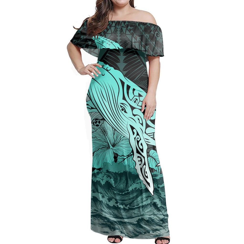 Matching Couple Hawaiian Outfits Dress and Hawaiian Shirt Hawaii Hibiscus Wale Polynesian RLT14 - Polynesian Pride