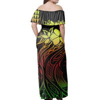 Polynesian Couple Outfits Hawaii Map Kanaka Polynesian Hula Girl Reggae Matching Dress and Hawaiian Shirt - Polynesian Pride