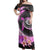 Polynesian Pride Dress - Hawaii Map Moon Star Turtle Plumeria Hibiscus Off Shoulder Long Dress Long Dress Black - Polynesian Pride