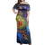 Polynesian Pride Dress - Hawaii Map Turtle Galaxy Blue Off Shoulder Long Dress Long Dress Purple - Polynesian Pride