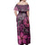 Polynesian Pride Dress - Hawaii Mix Polynesian Turtle Plumeria Nick Style Pink Off Shoulder Long Dress - Polynesian Pride