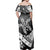 Polynesian Pride Dress - Hawaiian Map Hibiscus Turtle Fish Hook Polynesian Off Shoulder Long Dress - Polynesian Pride