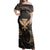 Polynesian Pride Dress - Polynesian Turtle Hammerhead Shark Ray Kanaka Hawaii Circle Gold Off Shoulder Long Dress Long Dress Gold - Polynesian Pride