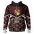 Polynesian Pride Hoodie Tonga Hoodie Tonga Ngatu Kupesi Coat of Arms Zip Hoodie Unisex Red - Polynesian Pride