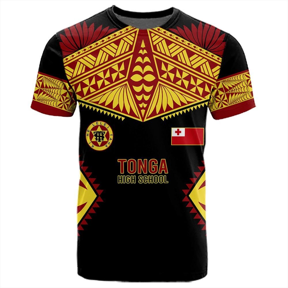 Polynesian Pride Tonga T Shirt Tonga High School T Shirt Unisex Black - Polynesian Pride