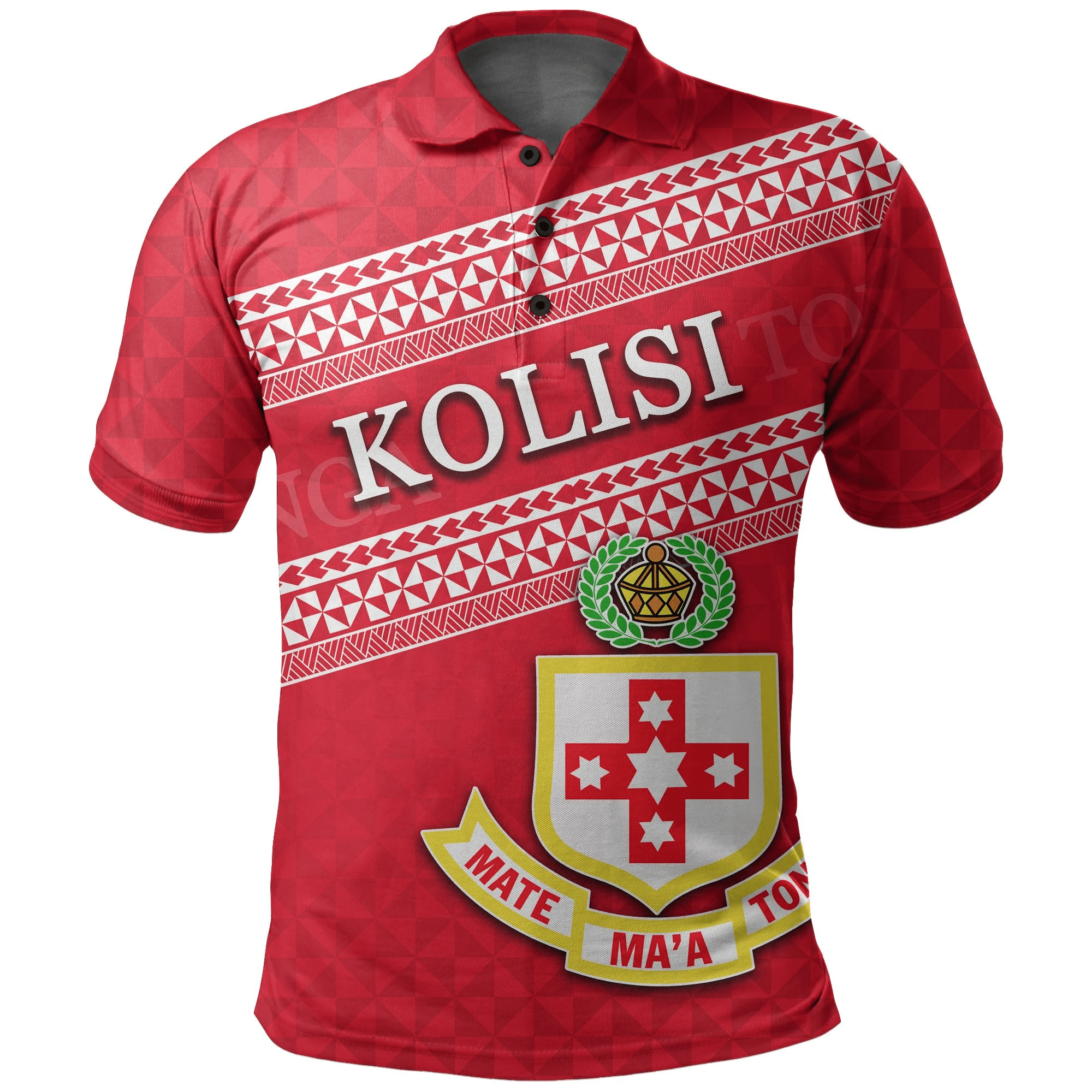 Polynesian Pride Apparel Kolisi Tonga Polo Shirt Simple Style Unisex Red - Polynesian Pride