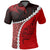 Polynesian Pride Apparel Paua Shell Maori Silver Fern Polo Shirt Red Unisex Red - Polynesian Pride