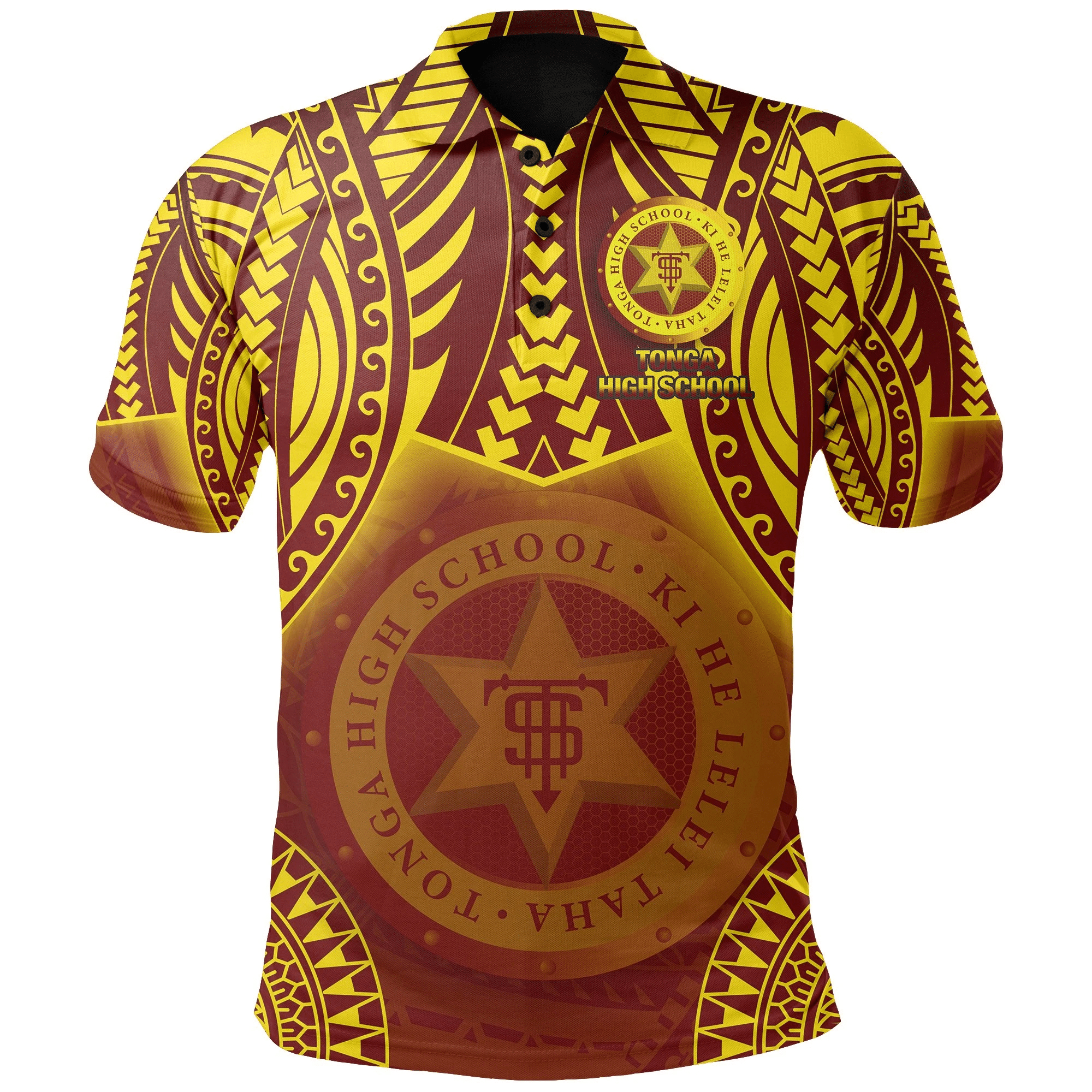 Polynesian Pride Apparel Tonga High School Polo Shirt Simple Polynesian Unisex Brown - Polynesian Pride