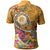 Polynesian Pride Apparel FSM Custom Polo Shirt Turtle Plumeria (Gold) - Polynesian Pride