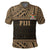 Polynesian Pride Apparel Polo Shirt Fiji Polo Shirt Flag Tapa Gold Art Style - Polynesian Pride