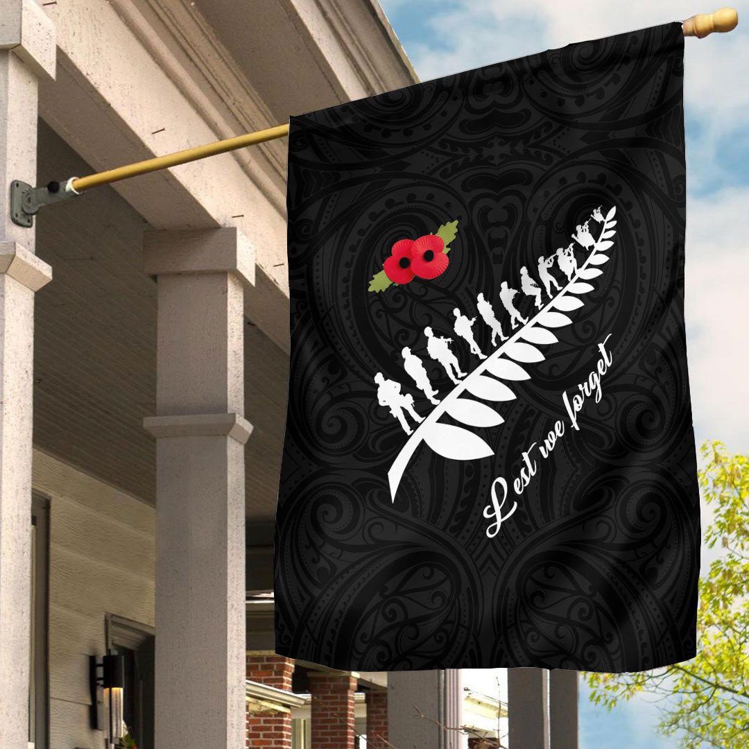 Polynesian Pride Flag - Anzac Fern Lest We Forget Flag - Polynesian Pride