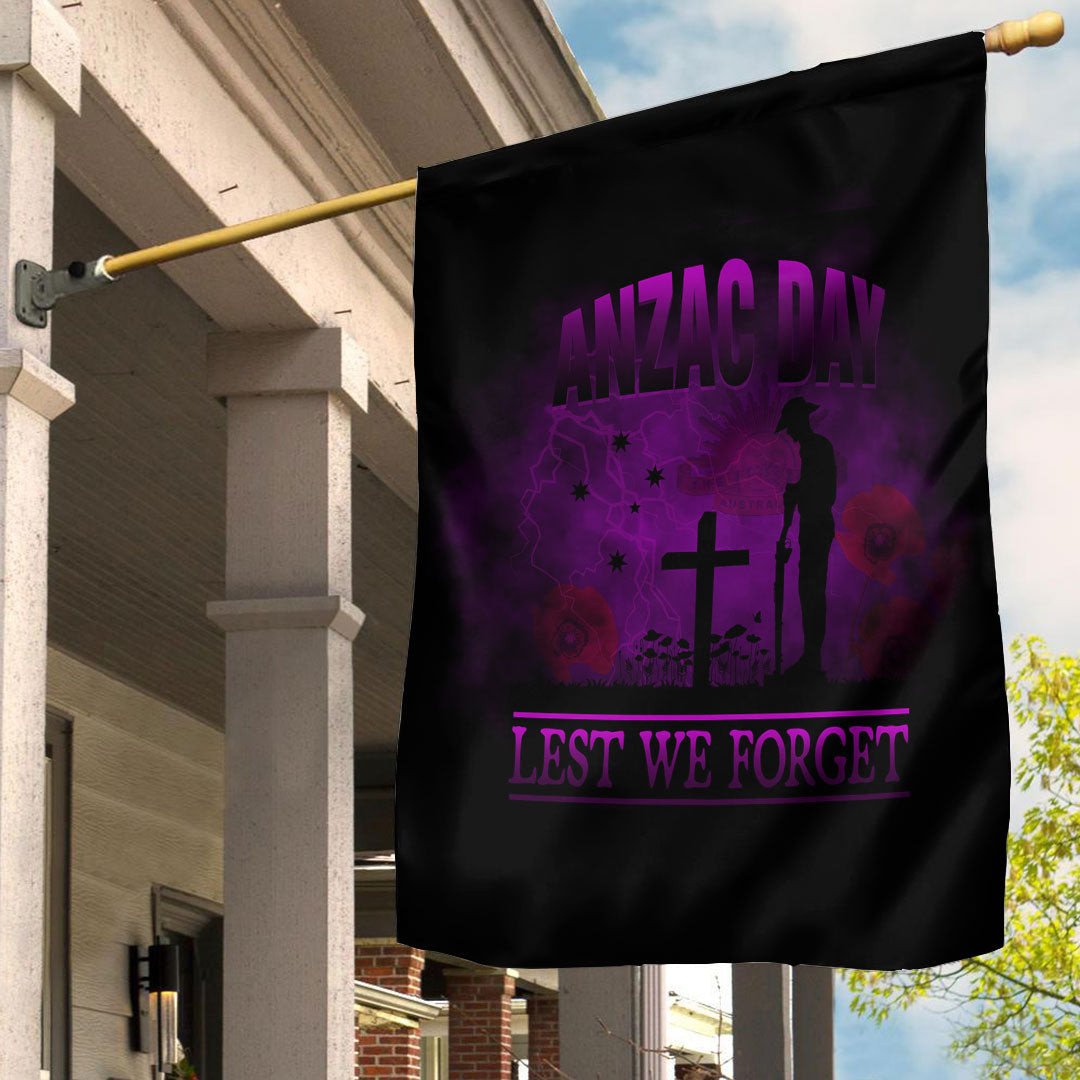 Polynesian Pride Flag - Anzac Day Remember Australia & New Zealand Purple Flag - Polynesian Pride