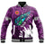 Polynesian Pride Clothing - (Custom) New Zealand Anzac Walking In The Sun Purple Baseball Jacket - Polynesian Pride