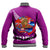 Polynesian Pride Clothing - New Zealand Anzac Red Poopy Purple Baseball Jacket - Polynesian Pride