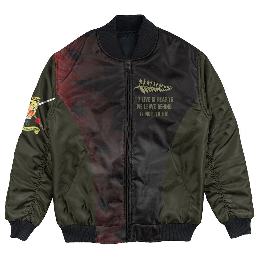 Polynesian Pride Clothing - Anzac DayThe Salute To Heroes Bomber Jacket Unisex Black - Polynesian Pride