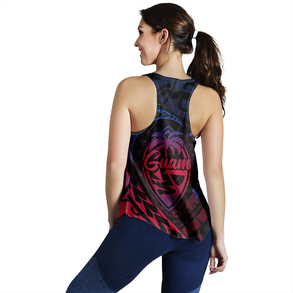 Wonder Print Shop Clothing - Guam Rising Style Racerback Tank LT10 - Polynesian Pride