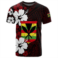 Polynesian Pride T Shirt Hawaii Kanaka Hibiscus Style T Shirt LT10 Red - Polynesian Pride