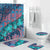 Polynesian Home Set - Vintage Tribal Tapa Bathroom Set LT10 Blue - Polynesian Pride