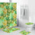 Polynesian Home Set - Green Hibiscus Pattern Decor Bathroom Set LT10 Green - Polynesian Pride