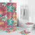 Polynesian Home Set - Watercolor Hibiscus Jungle Print Bathroom Set LT10 Coral - Polynesian Pride
