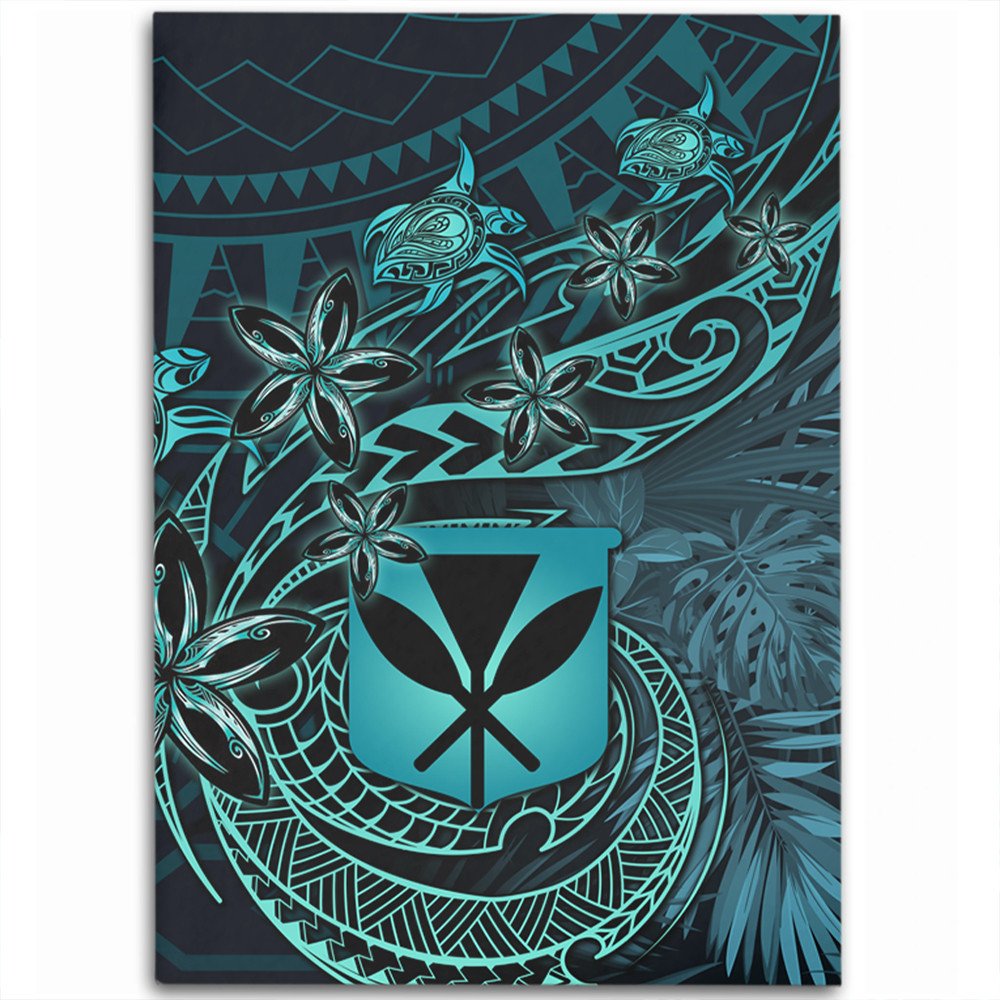 Polynesian Pride Home Set - Hawaii Kanaka Maoli Turquoise Tiare Honu Area Rug LT10 - Polynesian Pride