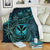 Polynesian Pride Home Set - Hawaii Kanaka Maoli Turquoise Tiare Honu Blanket LT10 - Polynesian Pride