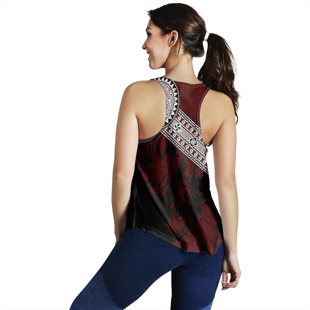 Polynesian Pride Clothing - Fiji Masa Paint Style Racerback Tank LT10 - Polynesian Pride
